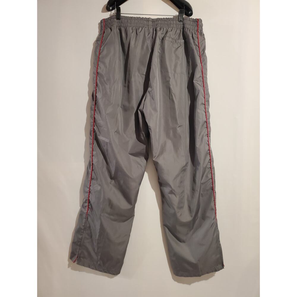 Pony Vtg Y2K 2 Piece Track Suit Windbreaker Jacket Pants Mens Size XXL Gray Red - Picture 9 of 16